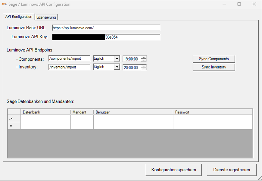 Screenshot des Sage 100 Luminovo-Connectors von XProject Engineering (XPE) Screenshot des Sage 100 Luminovo-Connectors von XProject Engineering (XPE)