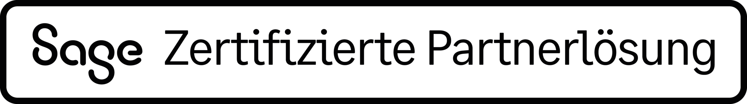 Sage Partner Badge - Zertifizierte Partnerlösung - Black